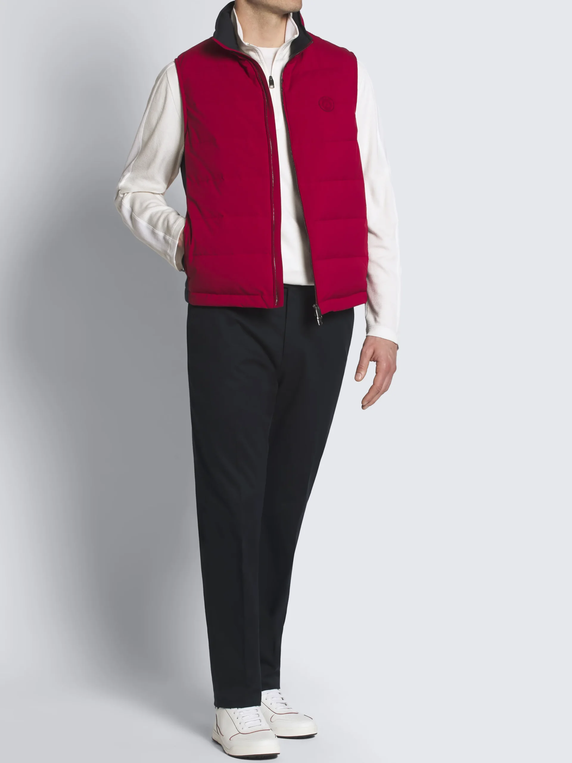 Midnight blue stretch cotton gabardine Journey trousers