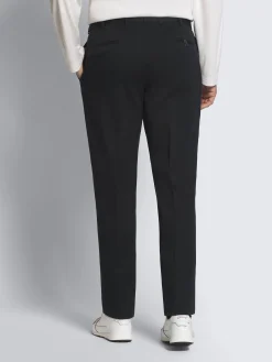 Midnight blue stretch cotton gabardine Journey trousers