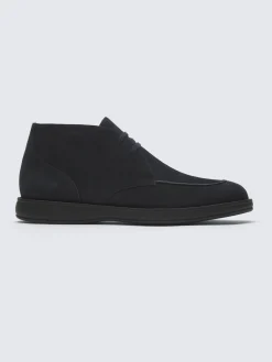 Midnight blue suede Journey desert boots