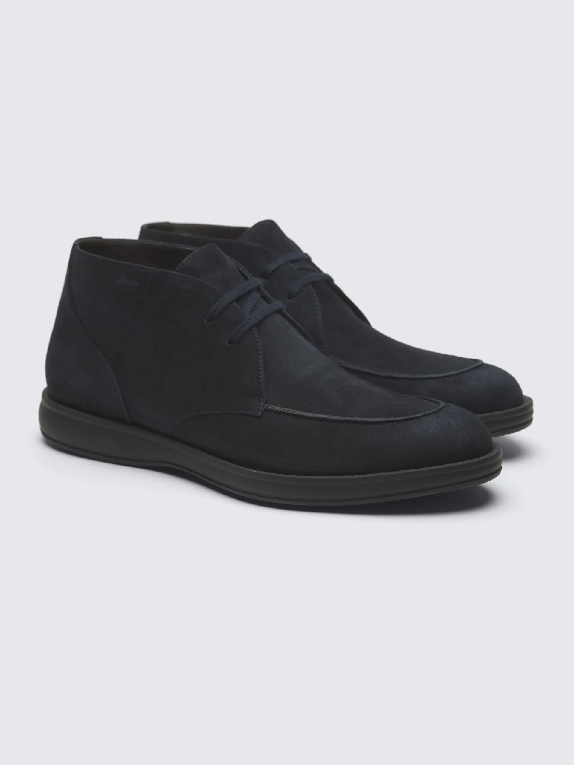 Midnight blue suede Journey desert boots