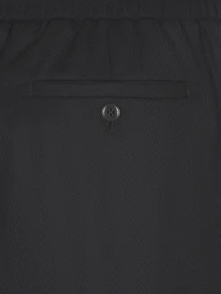Midnight blue Super 180's herringbone wool Torino trousers