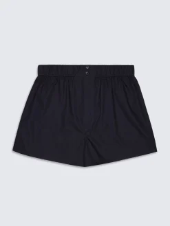 Midnight blue Ventiquattro organic cotton twill boxer shorts