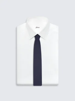Midnight blue wool tie