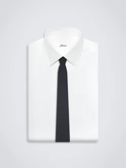 Navy blue cashmere blend tie