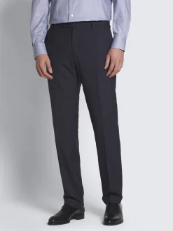 Navy blue checked Escorial wool Brunico suit