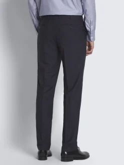 Navy blue checked Escorial wool Brunico suit