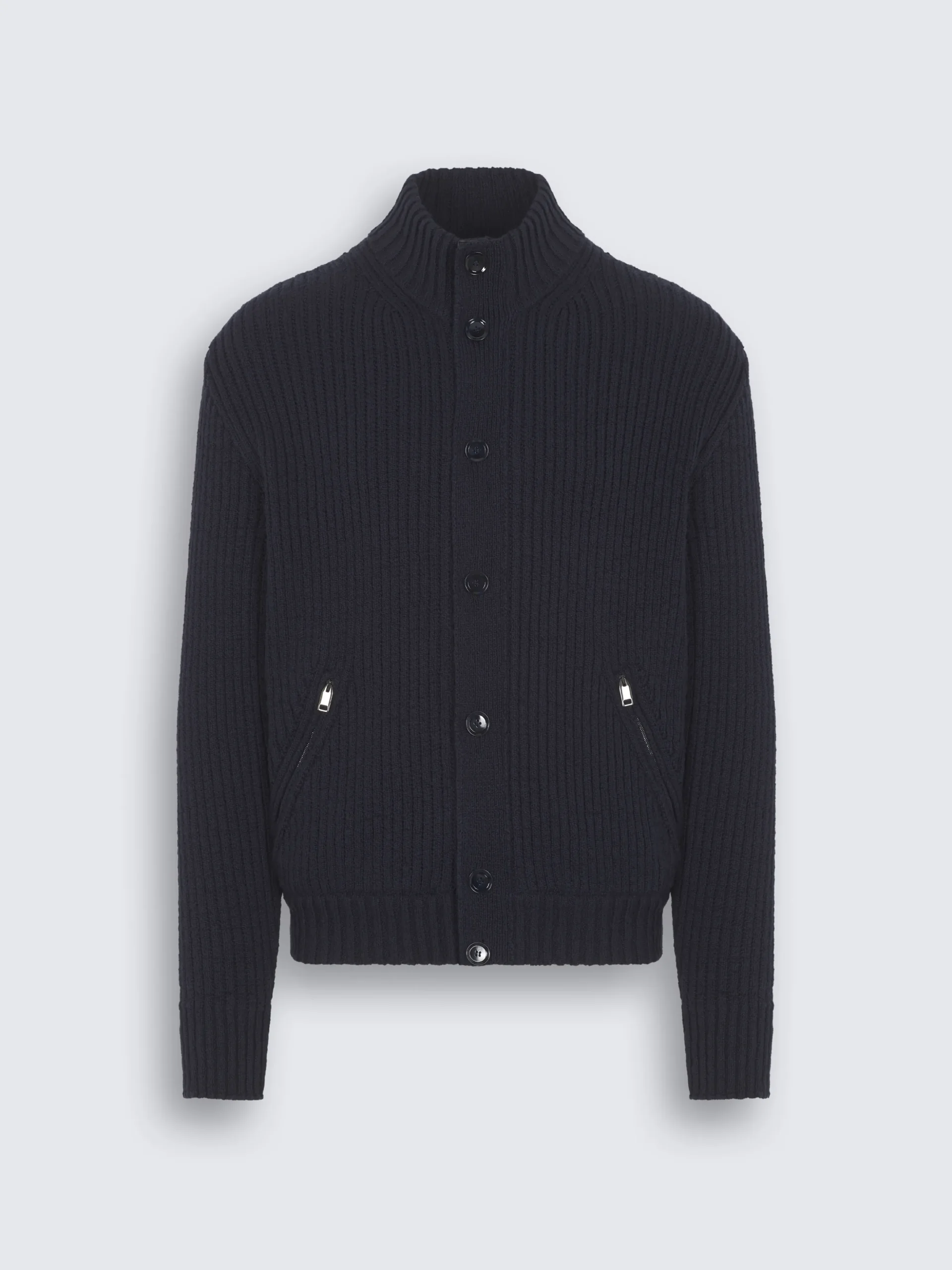 Navy blue cotton blouson