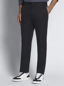 Navy blue cotton gabardine Journey trousers