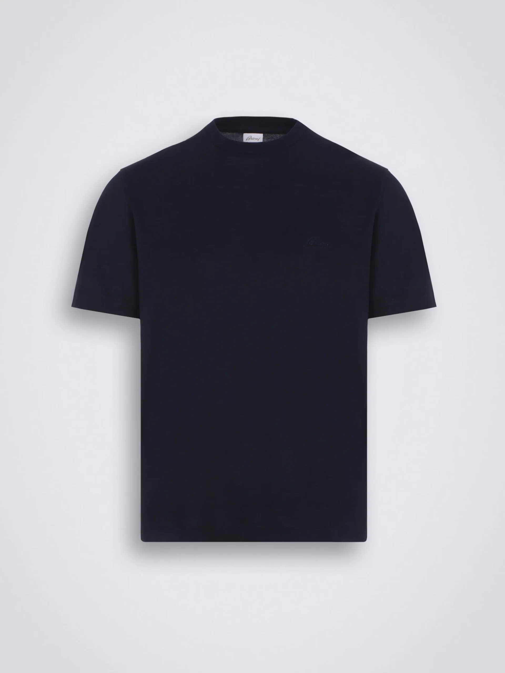 Navy blue cotton logo T-shirt