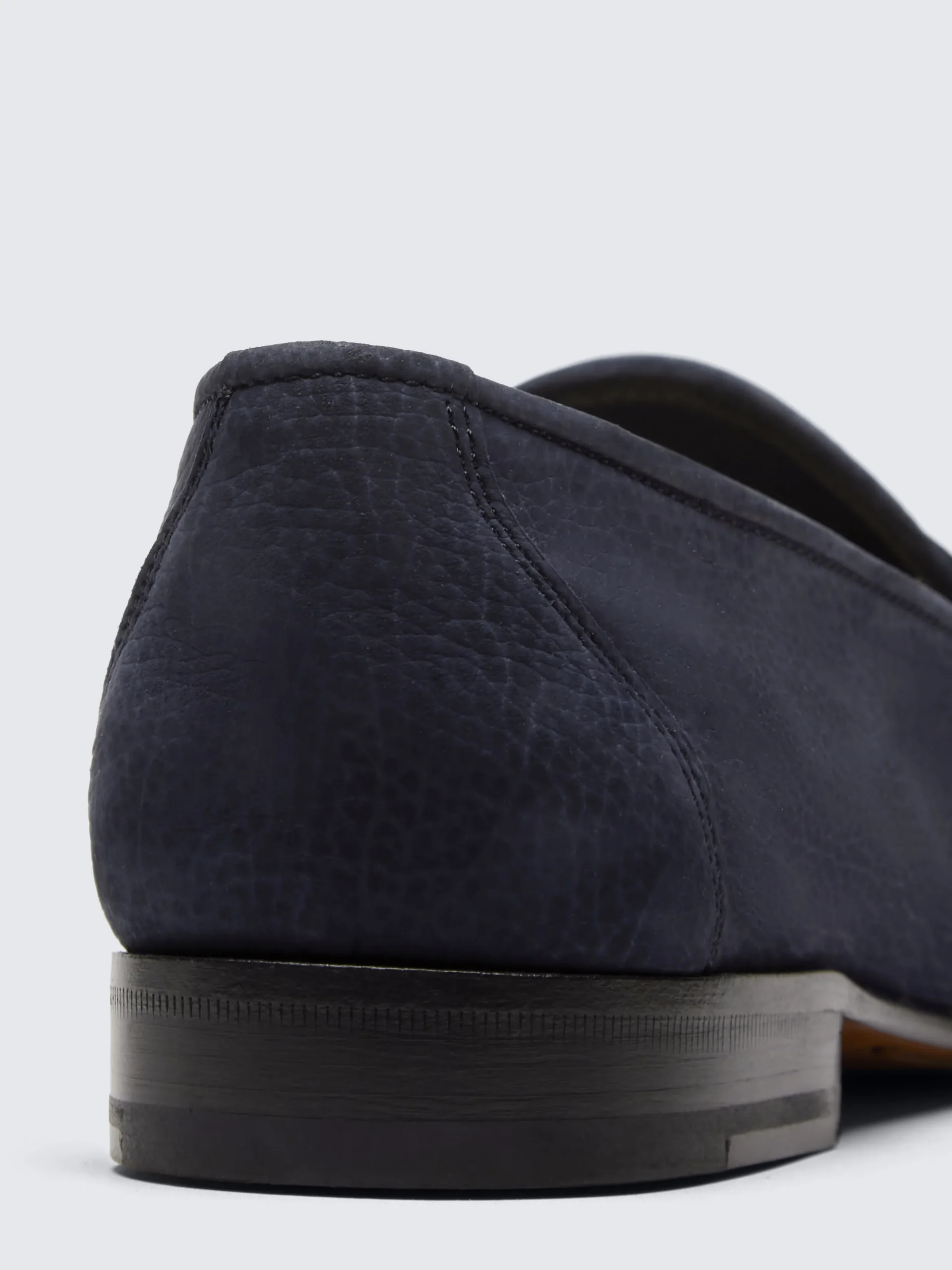 Navy blue nubuck Appia penny loafers