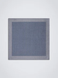 Navy blue silk pocket square