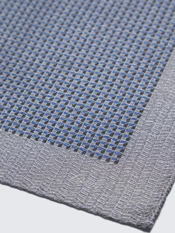 Navy blue silk pocket square