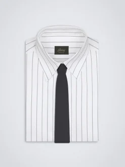 Navy blue silk tie