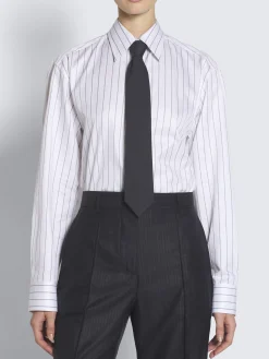Navy blue silk tie
