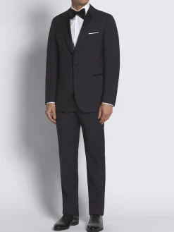 Navy blue wool and mohair Trevi tuxedo
