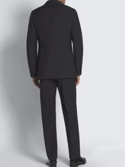 Navy blue wool and mohair Trevi tuxedo