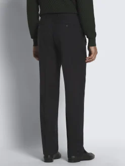 Navy blue wool Elba trousers