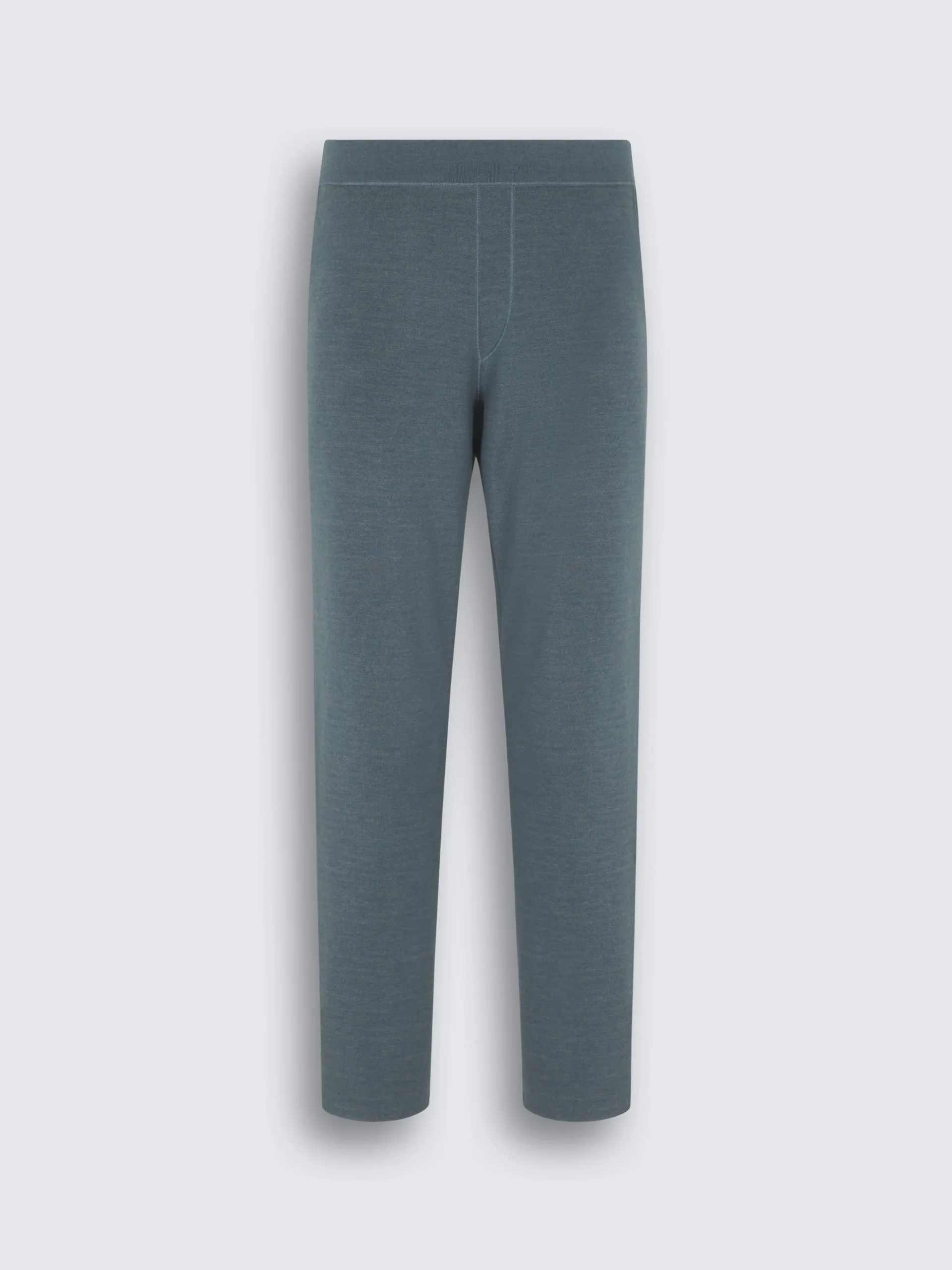 Petroleum blue cashmere, silk and cotton reversible hoodie