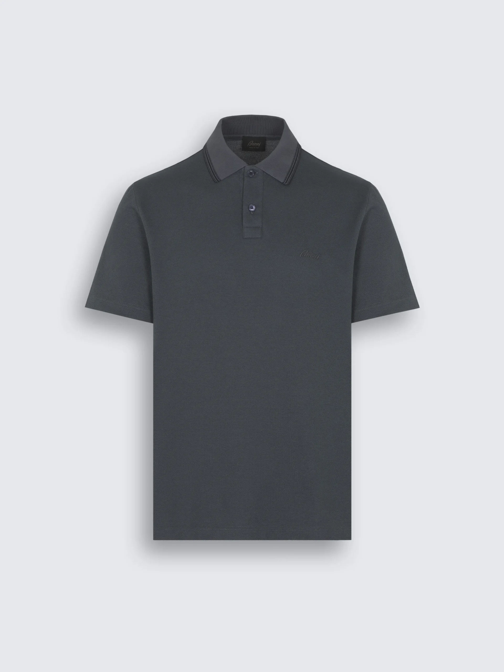 Petroleum blue organic cotton piqué polo