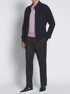 Pink cashmere and silk T-shirt
