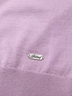Pink cashmere and silk T-shirt