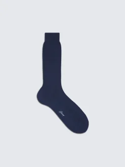 Royal blue cotton Trama weave socks