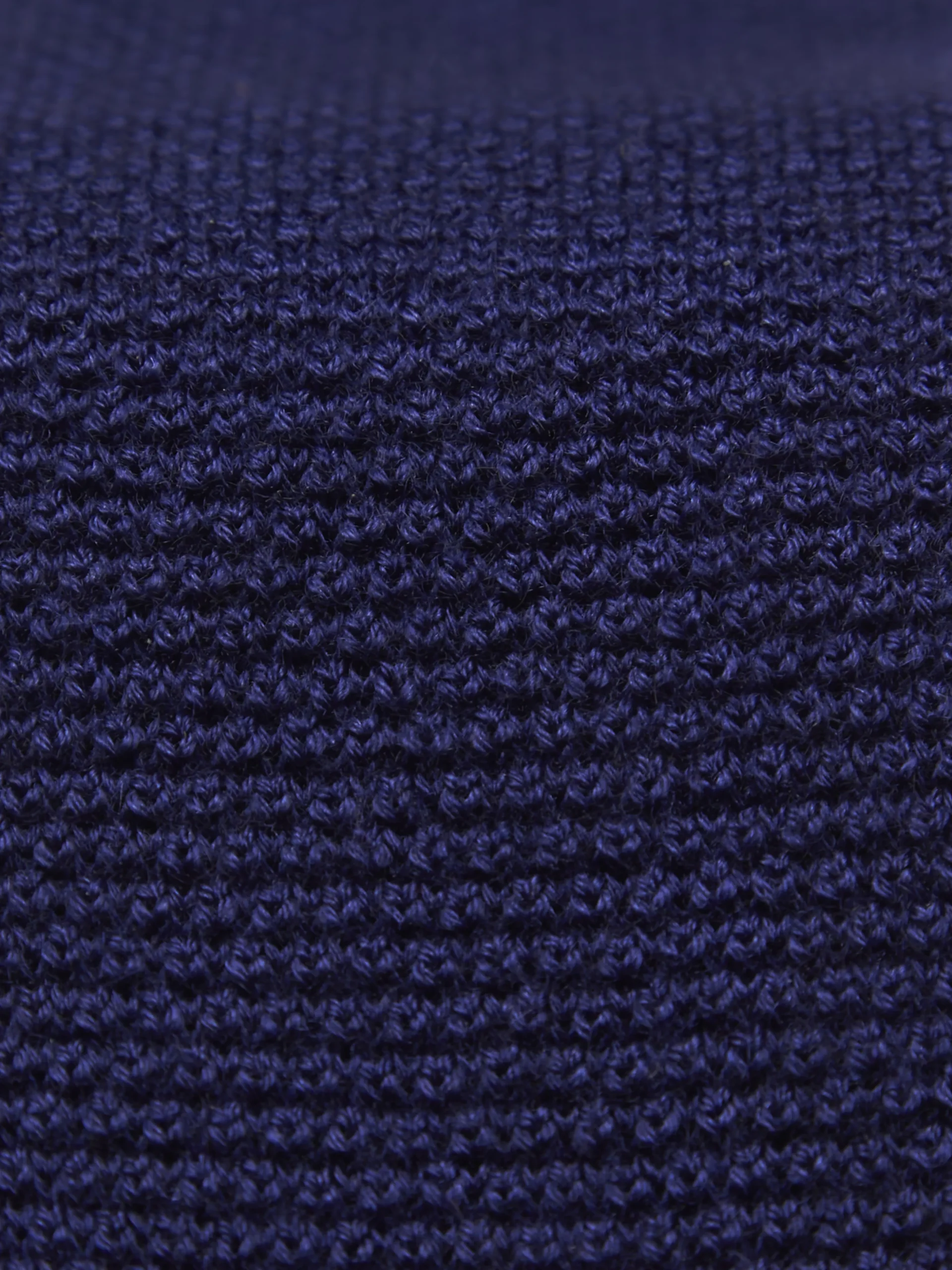 Royal blue knitted cashmere and silk tie
