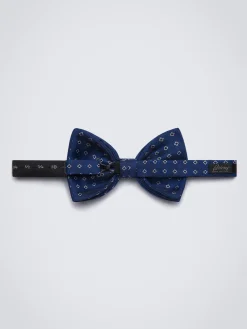 Royal blue silk bow tie