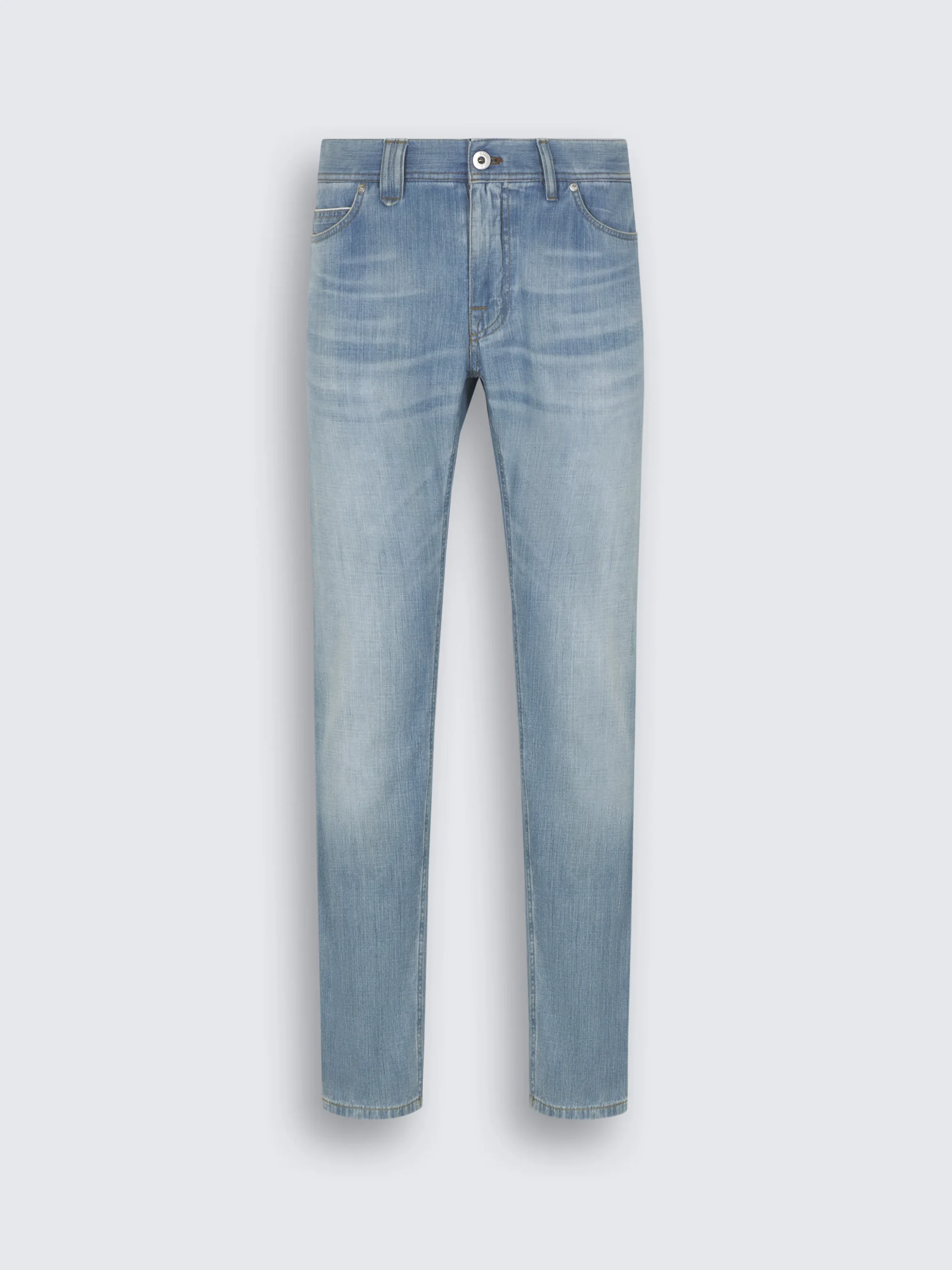 Sky blue cotton selvedge denim Meribel jeans