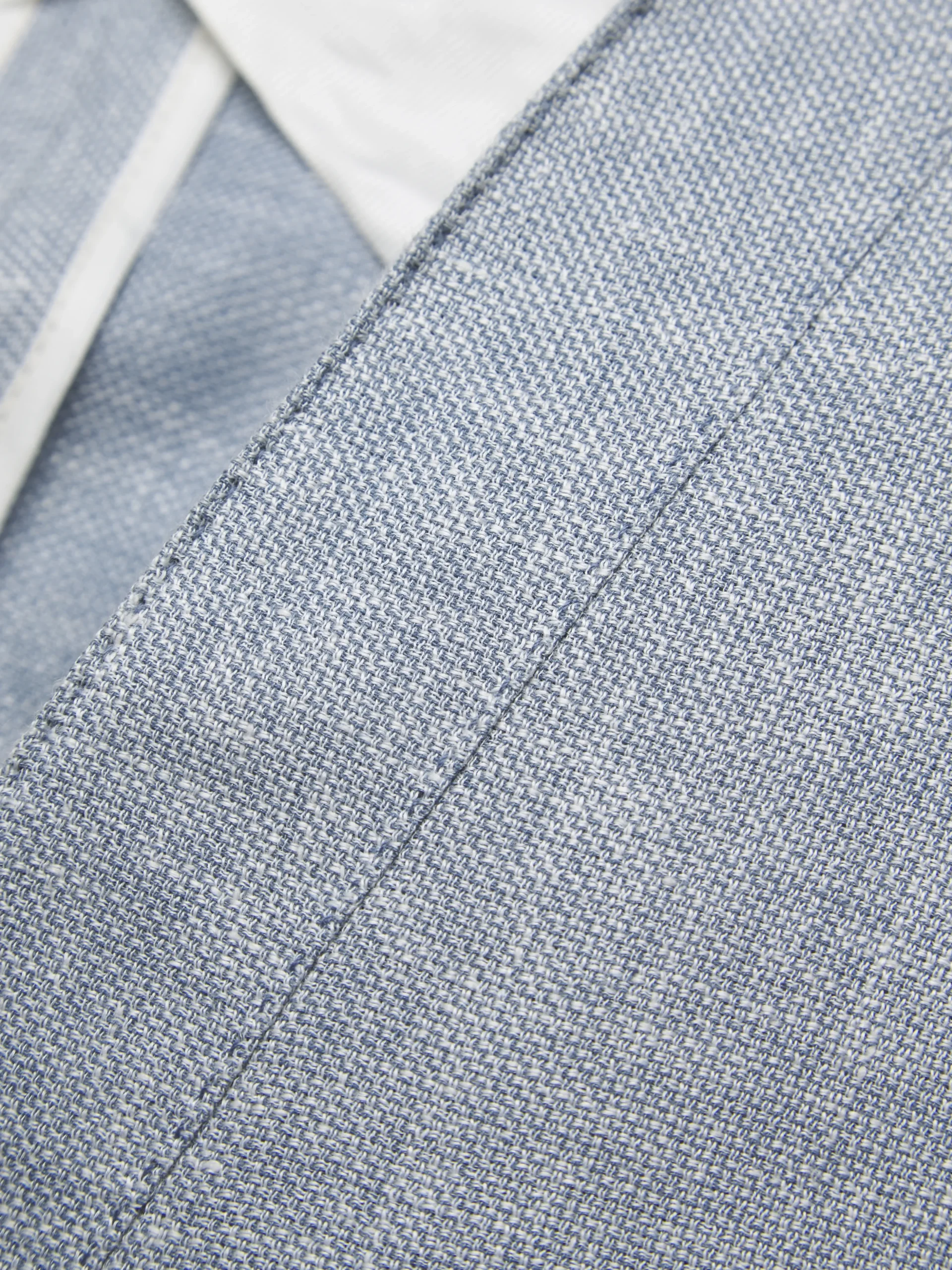 Sky blue linen, wool and silk Jardigan