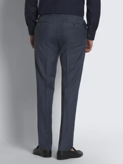 Steel blue Super 130's wool sharkskin Journey trousers