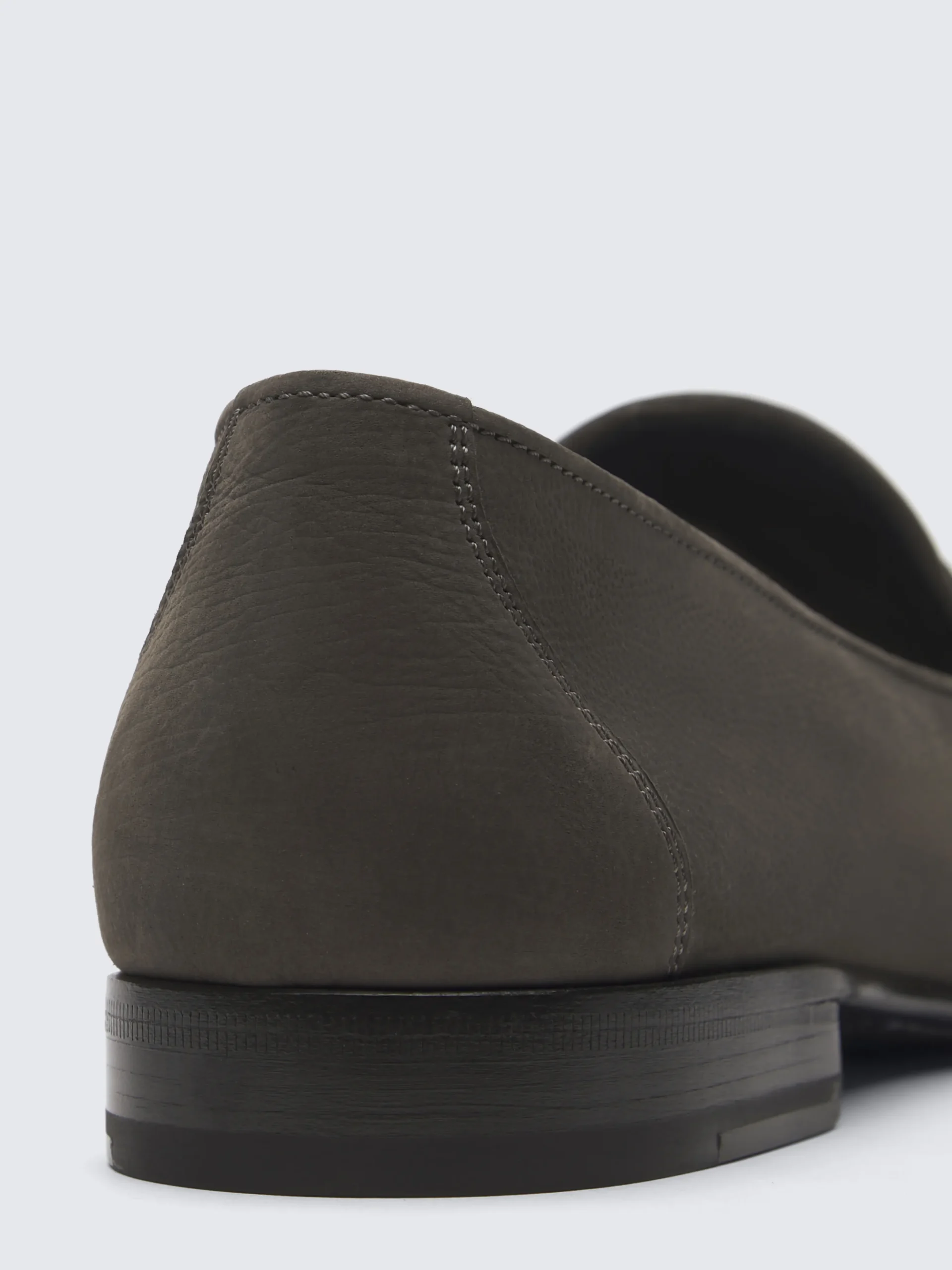 Taupe nubuck Appia penny loafers