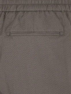 Taupe silk seersucker Asolo trousers
