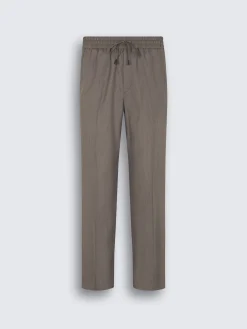 Taupe silk seersucker double-breasted Soffio jacket