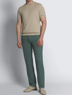 Teal green cotton Meribel jeans