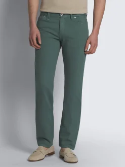 Teal green cotton Meribel jeans