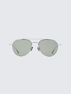 Ultra-light titanium pilot shape sunglasses