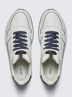 White and midnight blue Crossing sneakers