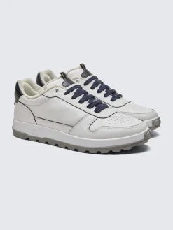 White and midnight blue Crossing sneakers