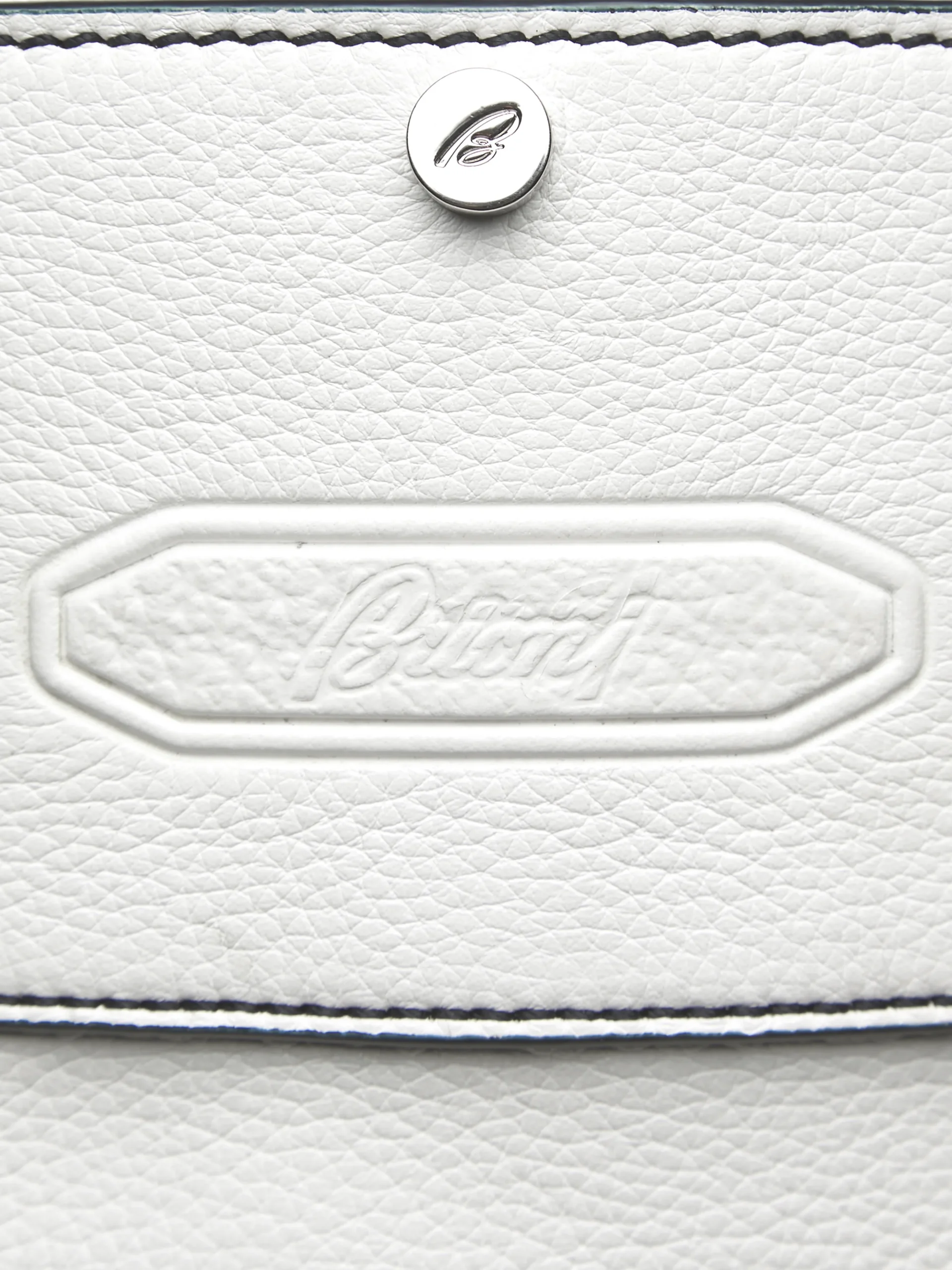 White grained leather golf club holder