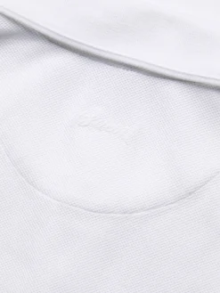 White organic cotton short-sleeved polo