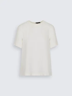 White silk cady T-shirt