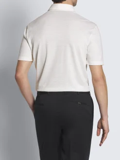 White tech wool polo