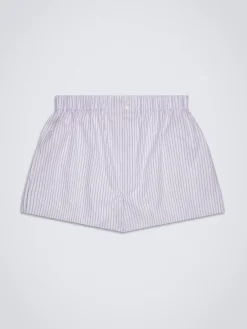 White with black and pink stripes Giza 45 cotton boxer shorts